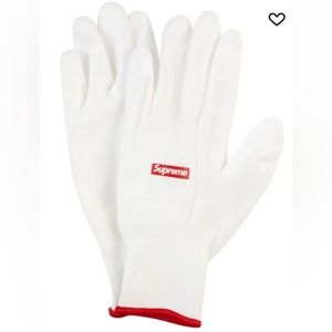 Supreme white box logo gardening gloves
